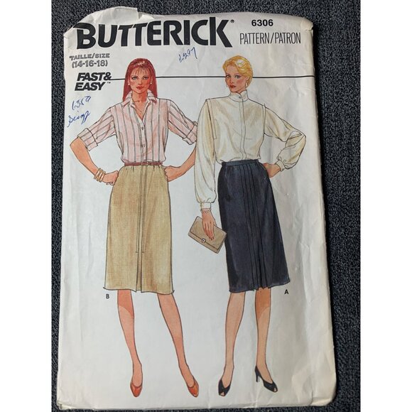 Butterick Misses Sewing Pattern sz 14-18 6306 - uncut - Picture 7 of 10